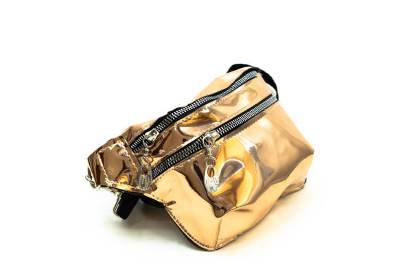 istock Orange Golden Colored Shiny Surface Belt Bag 1174444979