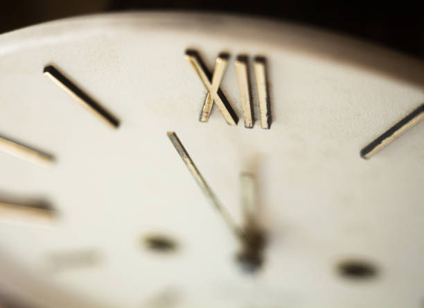 istock Clock face of the old wall clock 1174447079