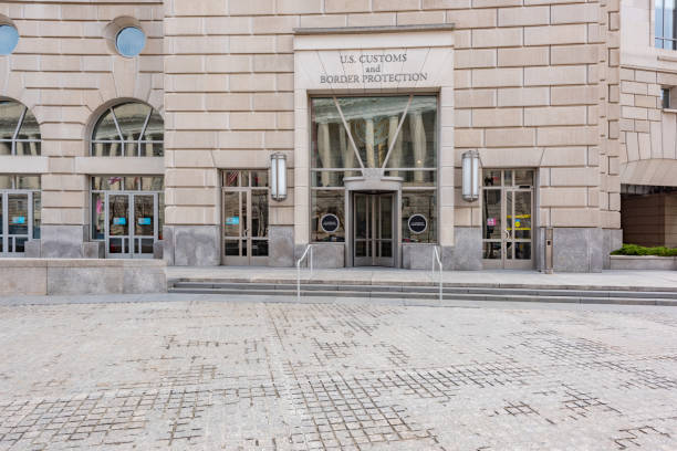U.S. Customs and Border Protection building facade in Washington DC, USA Washington DC, USA. customs official stock pictures, royalty-free photos & images