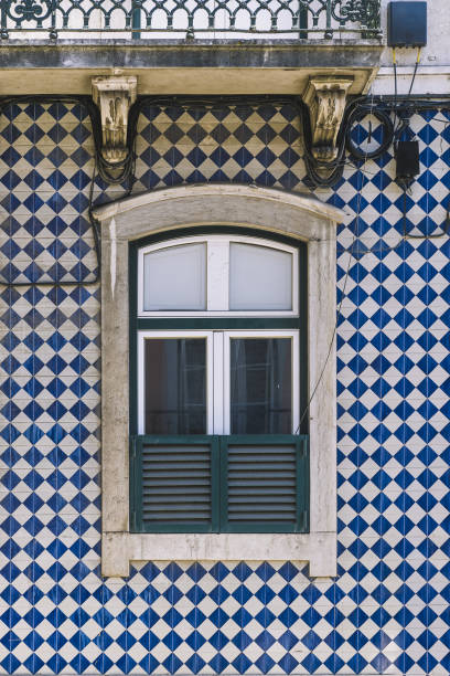istock typical vintage window with tiles at Lisbon 1174452175
