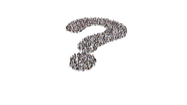 istock Crowd of people forming a question mark 1174461644