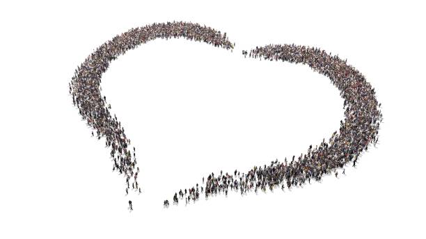 istock Crowd of people forming a heart 1174461852