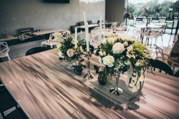 istock Flowers that are decorated in the coffee cafe 1174465245