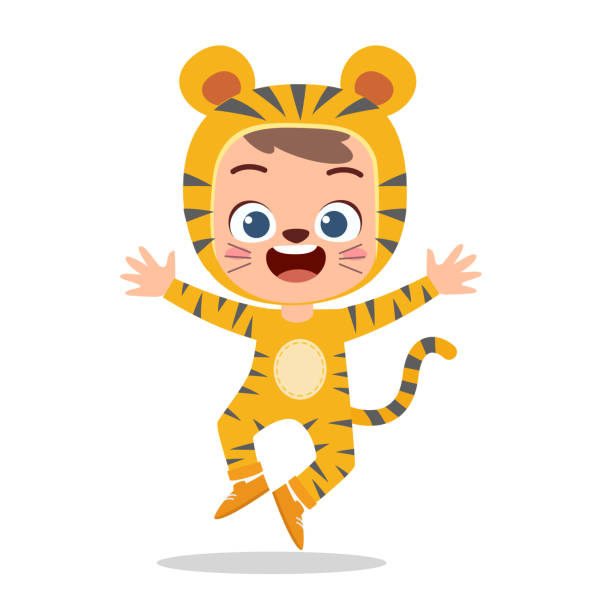 istock happy cute kid wear animal party costume 1174466869
