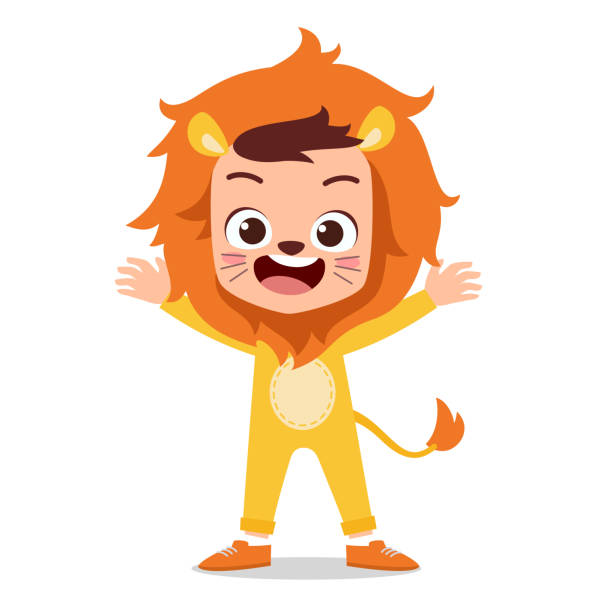 istock happy cute kid wear animal party costume 1174466915