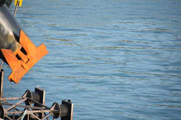 istock Yellow anchor of a ship 1174467685