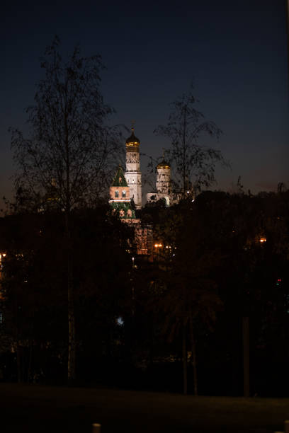 istock Moscow. Red Square. Saint Basil Cathedral at night panorama 1174469081