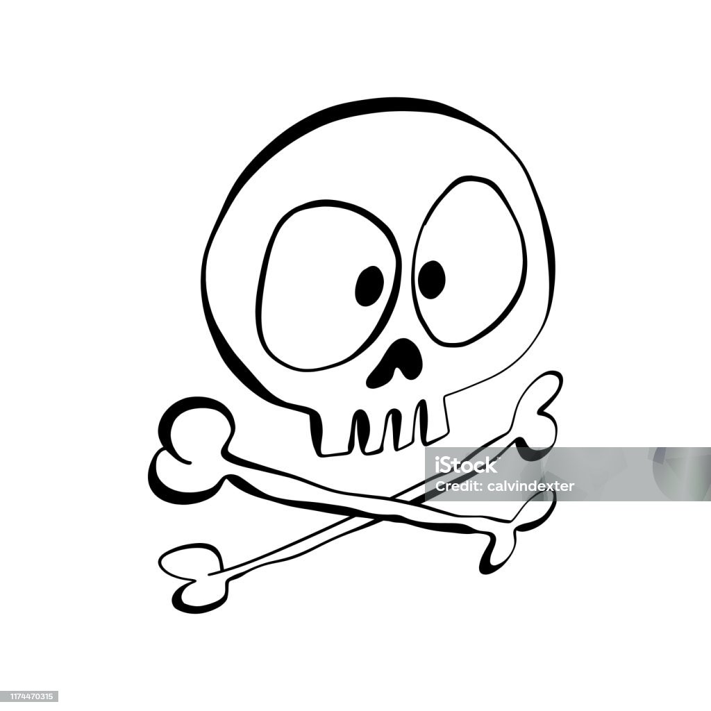 Human Skull Cartoon Drawing Stock Illustration - Download Image Now -  Anatomy, Anger, Anxiety - iStock