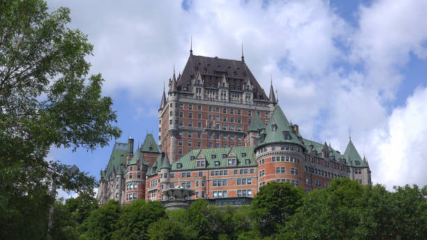 istock Old quebec city and montmorency fall 1174473269