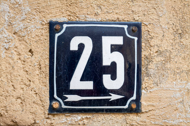 istock Street number sign on the wall 1174473291