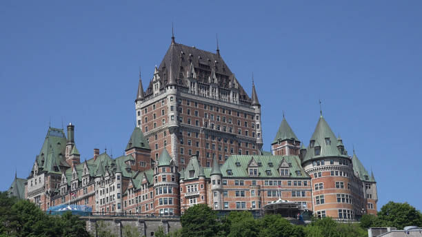 istock Old quebec city and montmorency fall 1174473621