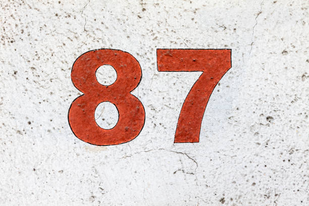 istock Street number sign on the wall 1174473664