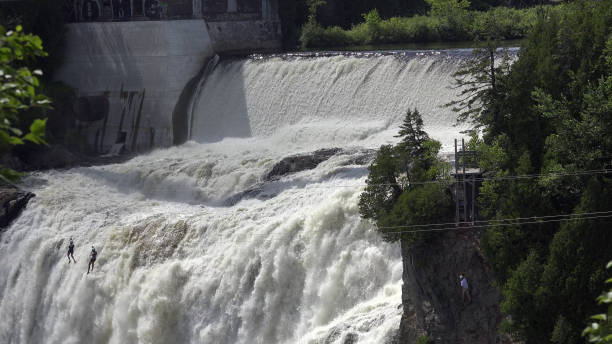 istock Old quebec city and montmorency fall 1174473743