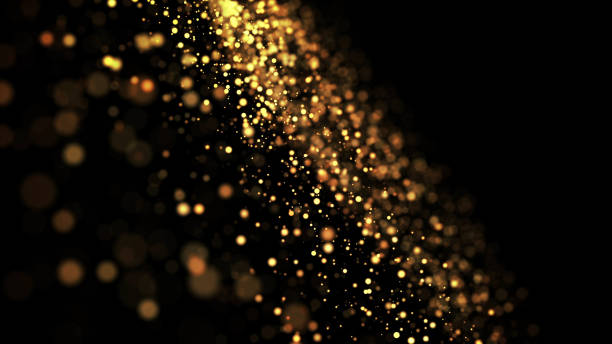 istock composition of gold particles with a depth of field 3d render 1174482511