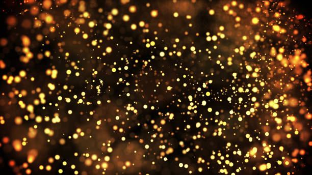 istock composition of gold particles with a depth of field 3d render 1174482538