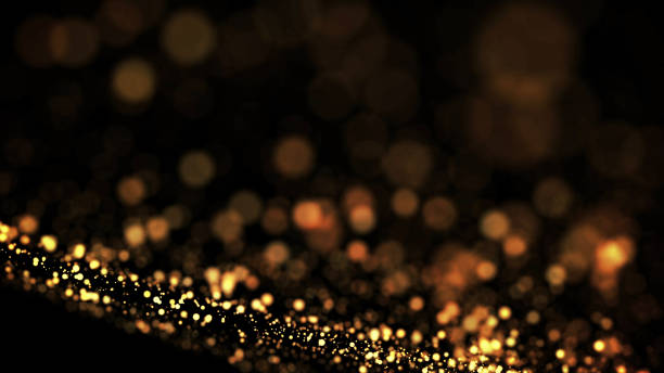 istock composition of gold particles with a depth of field 3d render 1174482655