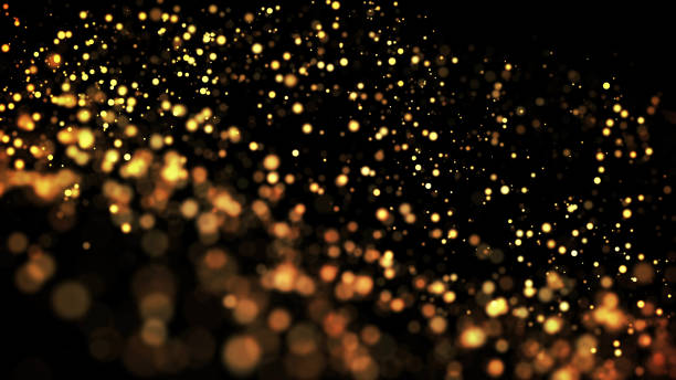 istock composition of gold particles with a depth of field 3d render 1174482672