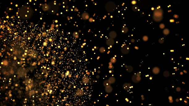 istock composition of gold particles with a depth of field 3d render 1174482722