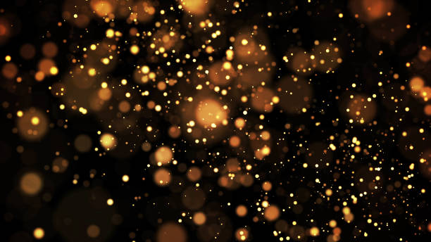 istock composition of gold particles with a depth of field 3d render 1174482750