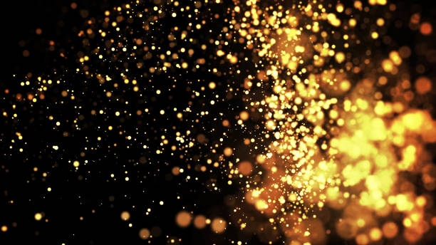 istock composition of gold particles with a depth of field 3d render 1174483848
