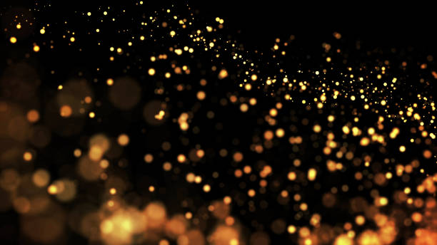 istock composition of gold particles with a depth of field 3d render 1174484382