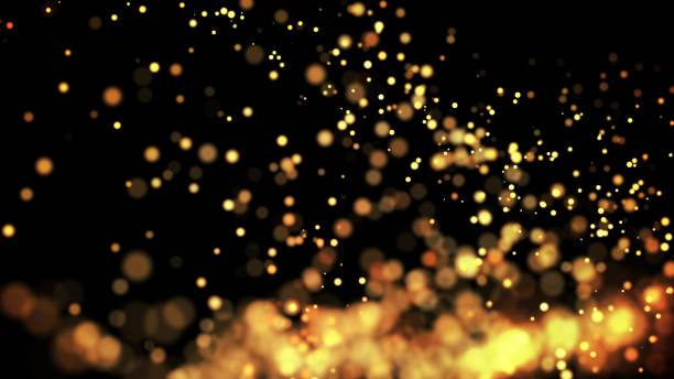 istock composition of gold particles with a depth of field 3d render 1174484931
