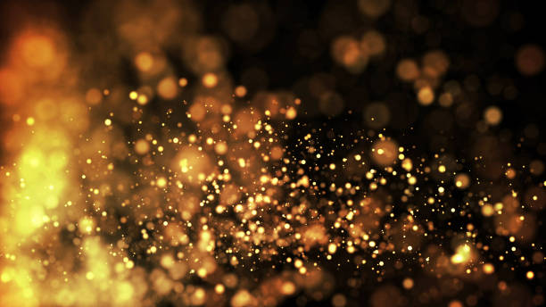 istock composition of gold particles with a depth of field 3d render 1174485465