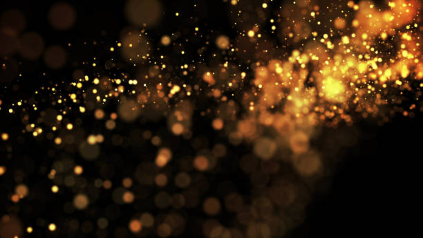 istock composition of gold particles with a depth of field 3d render 1174485478