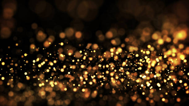 istock composition of gold particles with a depth of field 3d render 1174486021