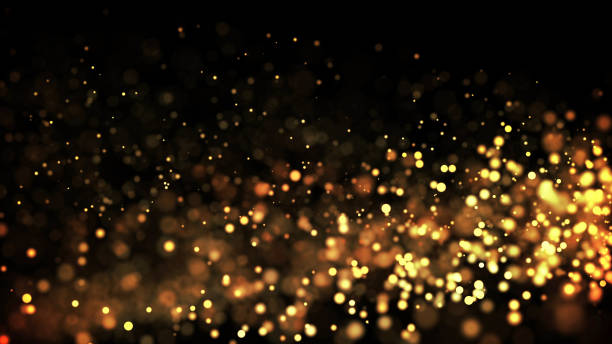 istock composition of gold particles with a depth of field 3d render 1174486601