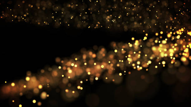 istock composition of gold particles with a depth of field 3d render 1174486632