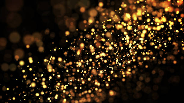 istock composition of gold particles with a depth of field 3d render 1174486697
