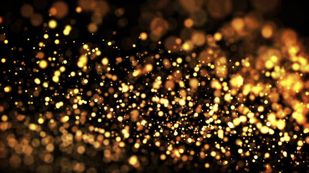 istock composition of gold particles with a depth of field 3d render 1174486773
