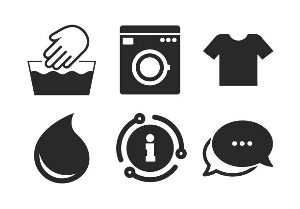 illustrations, cliparts, dessins animés et icônes de icône de lavage. symbole non lavable à la machine. vecteur - wash bowl
