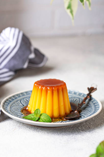istock Flan or creme caramel dessert 1174490196
