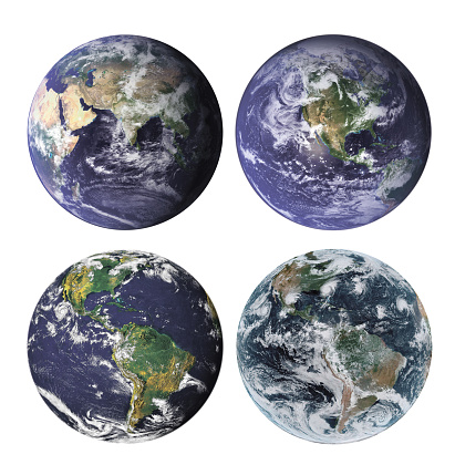 2024 New Year Concept with Earth Globe . \n3d Render Earth globe image provided by NASA - https://visibleearth.nasa.gov/view.php?id=54388