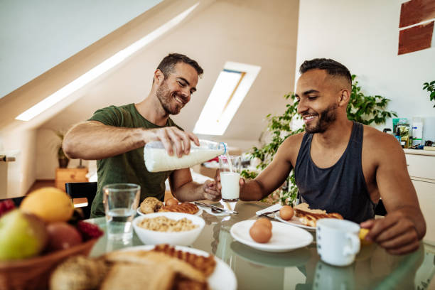 istock Gay couple having healthy breakfast 1174492139