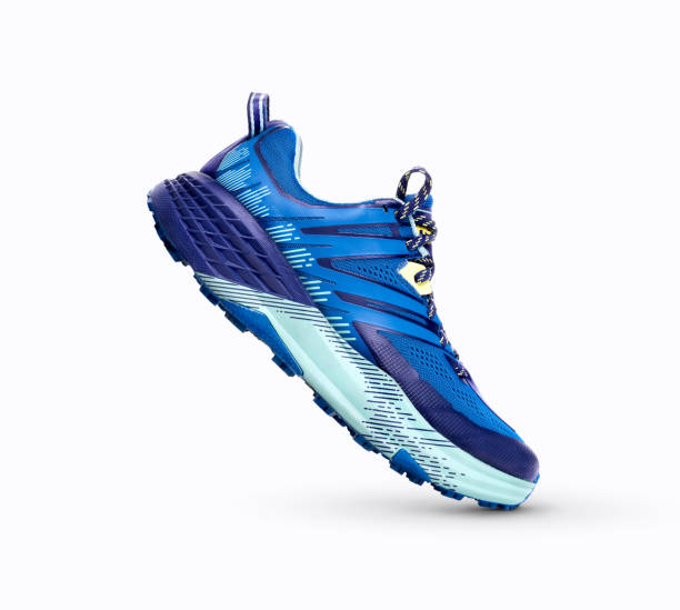 istock A Top view of Blue Trainers Isolated on a white background. 1174497320