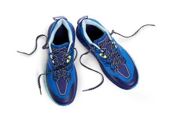 istock A Top view of Blue Trainers Isolated on a white background. 1174497508