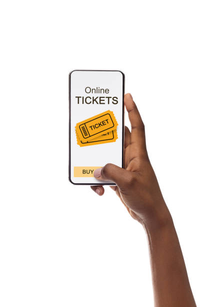 istock Event Tickets App On Phone Screen In Black Female Hand 1174499599