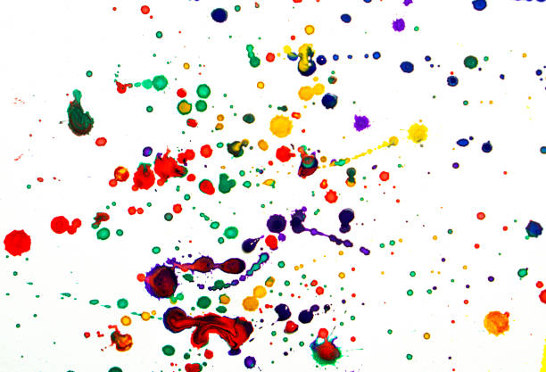istock Colorful watercolor drops or splashes on white background 1174501888