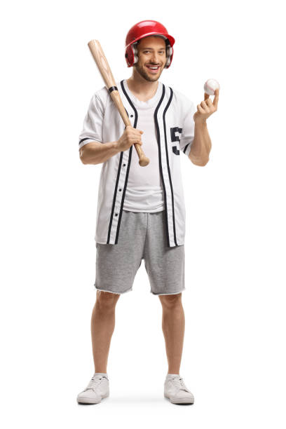 istock Baseball player with a helmet and a ball 1174504620