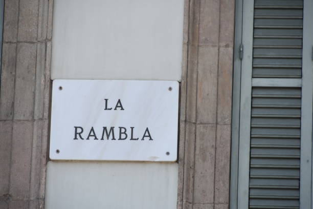 istock Road sign, BARCELONA 1174507315