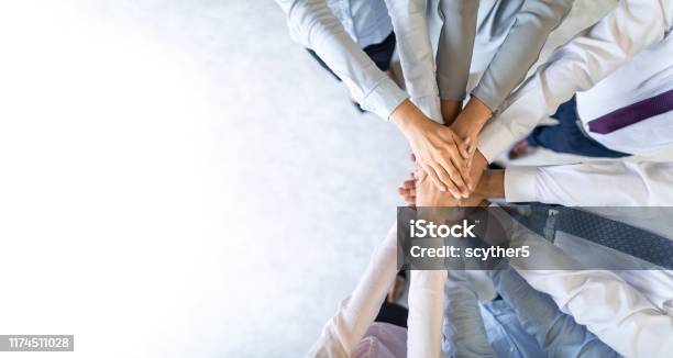 Stack Of Hands Unity And Teamwork Concept Stock Photo - Download Image Now - Teamwork, Business, Partnership - Teamwork