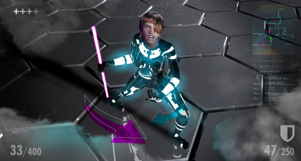 istock Fighter Hero Girl in The Game 1174511885