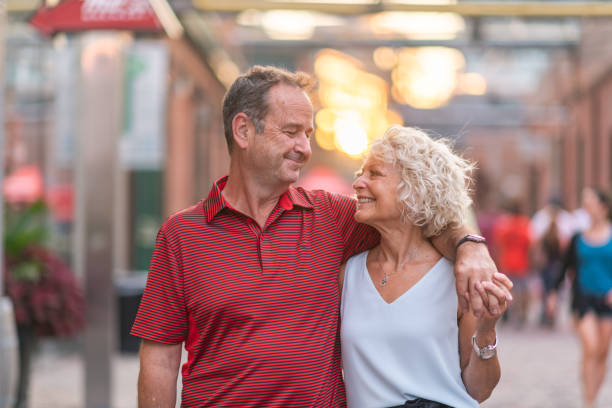 istock Happy retired couple on vacation 1174512147