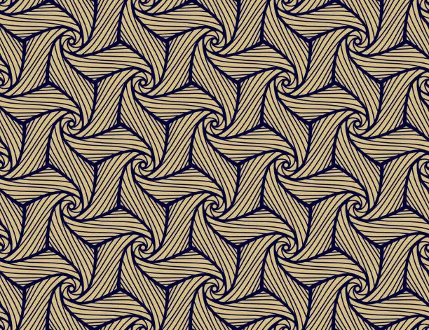 Vector illustration of Seamless Geometric Vector Pattern - Hand Drawn