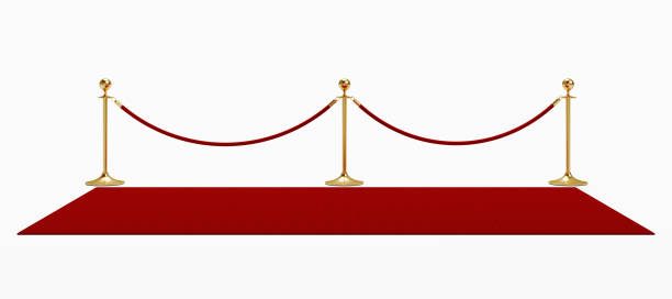 Red Carpet Event Concept Red carpet isolated on white background. Horizontal composition with clipping path and copy space. Great use for red carpet related concepts. red carpet event photos stock pictures, royalty-free photos & images