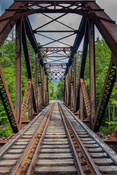 istock Aboandoned railroad trestle against the sky 1174520679