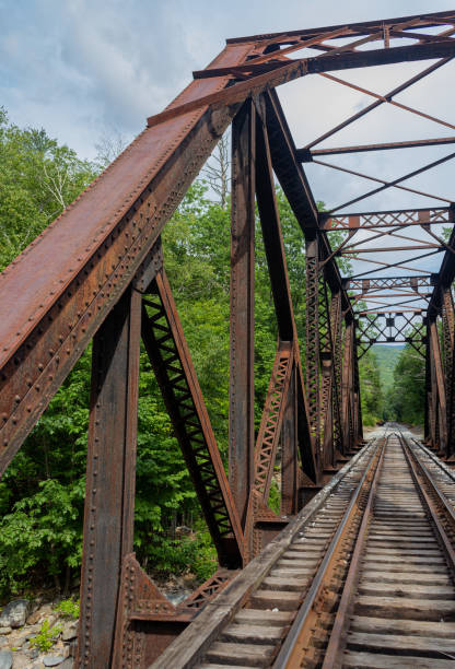istock Aboandoned railroad trestle against the sky 1174520683
